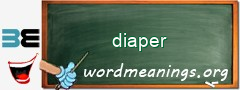 WordMeaning blackboard for diaper